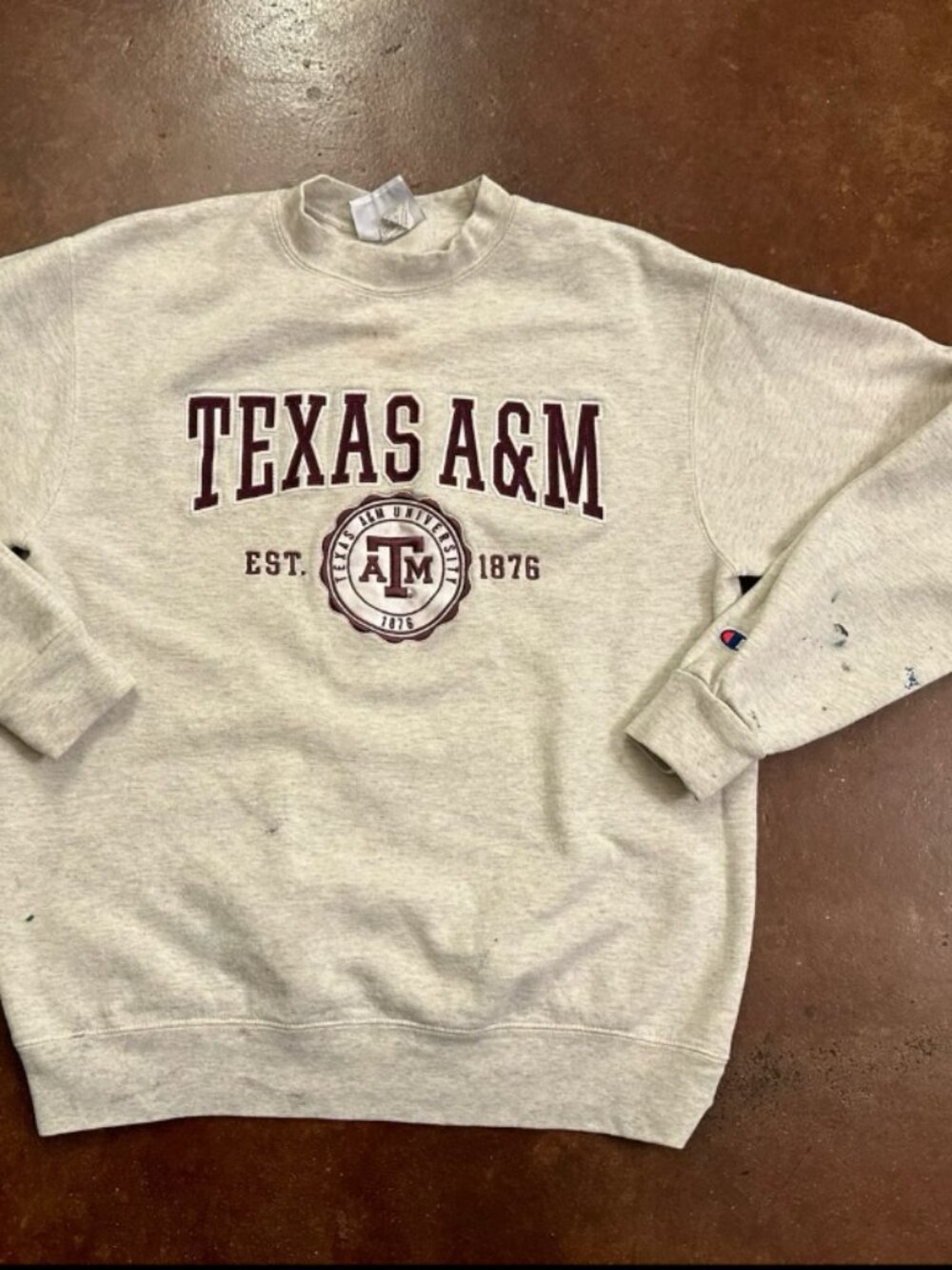 Champions Texas A&M University 1876 Crewneck Sweatshirt Mens Size M